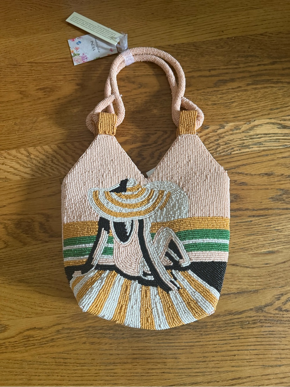Made in India Beaded Shoulder Bag NWT a